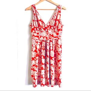 Ann Taylor Front & Back V-Neck Stretch Dress